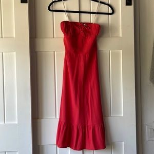 Aritzia Sunday Best Strapless Red Dress